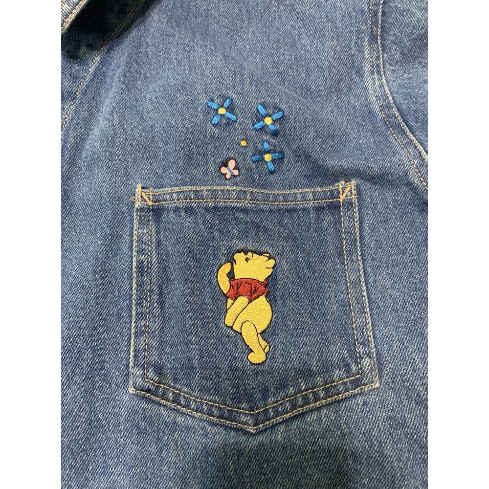 Vintage The Disney Store Catalogue Denim Jacket Embroidered Winnie The Pooh 2X - Picture 9 of 13